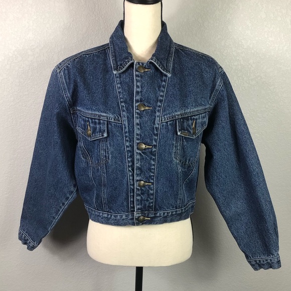 Vintage Lawman Cropped Denim Jacket - Picture 1 of 12